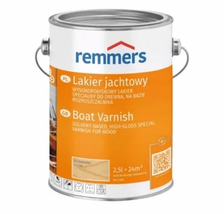 Remmers Lakier Jachtowy – wysokopołyskowy lakier do drewna o wyjątkowej trwałości, idealny do łodzi, jachtów i mebli ogrodowych. Ochrona UV i odporność na warunki atmosferyczne.