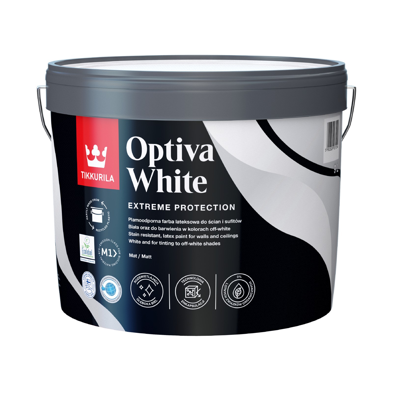 Tikkurila Optiva White głęboko biała farba do ścian i sufitów 9l, Tikkurila Optiva White, Optiva White, biała farba, odcienie bieli, farby warszawa, tikkurila warszawa, sklep z farbami warszawa, salon farb warszawa